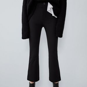 zara crop flare legging pants
